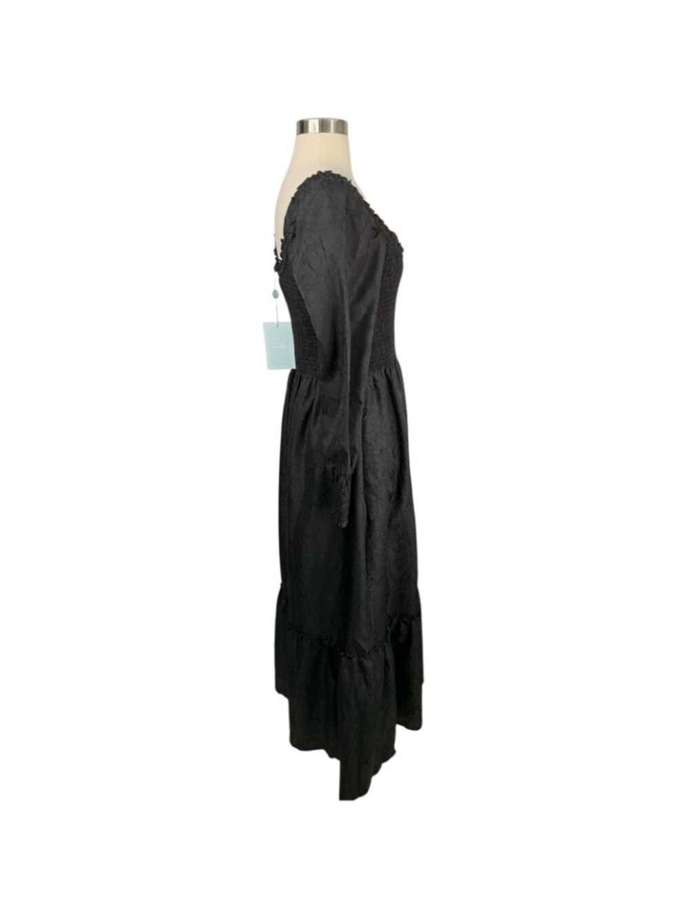NWT Hill House The Emily Nap Dress Small Maxi Crushed Taffeta Long Sleeve Smock - Picture 7 of 16
